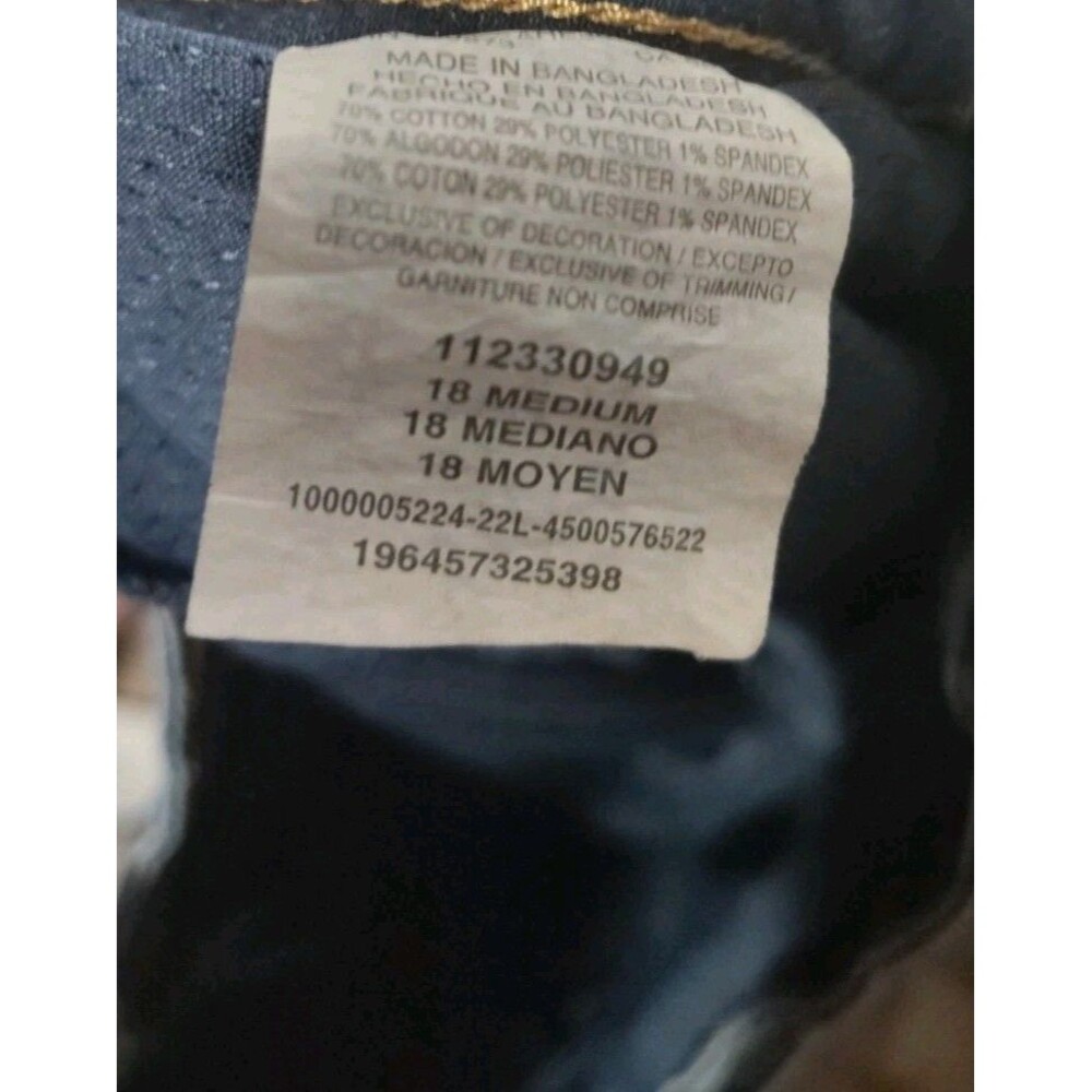 Lee Skirt Skort Womens SIZE 18 Medium Blue Denim Midrise 5-Pocket Casual - Picture 7 of 8